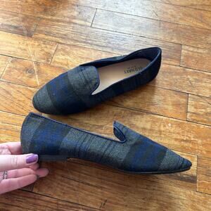 Old navy plaid blue & grey loafer